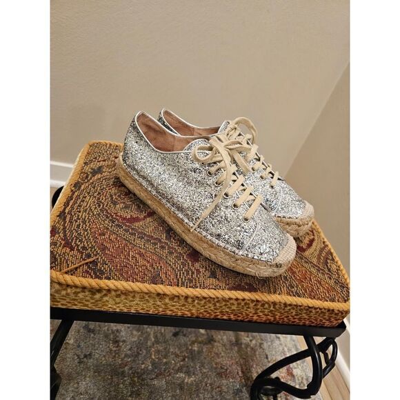 Paloma Barcelo Glitter Espadrilles Size 39 - Picture 4 of 9